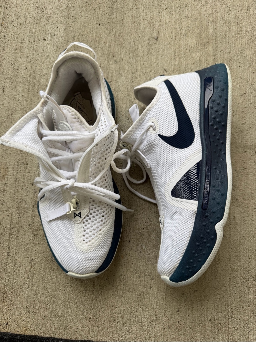 Nike PG 4 TB 'College Navy' White Blue CW4134 105 PG 4 TB Size 8.5